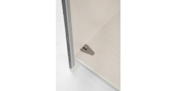 SCHWEBETÜRENSCHRANK in Sandfarben, Eiche Artisan - Sandfarben/Graphitfarben, Design, Glas/Holzwerkstoff (280/222/68cm) - Moderano