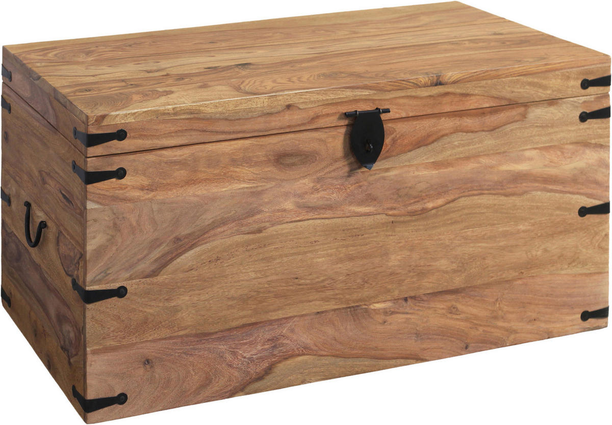 TRUHE in Holz 90/45/45 cm  - Naturfarben, Design, Holz (90/45/45cm) - Livetastic