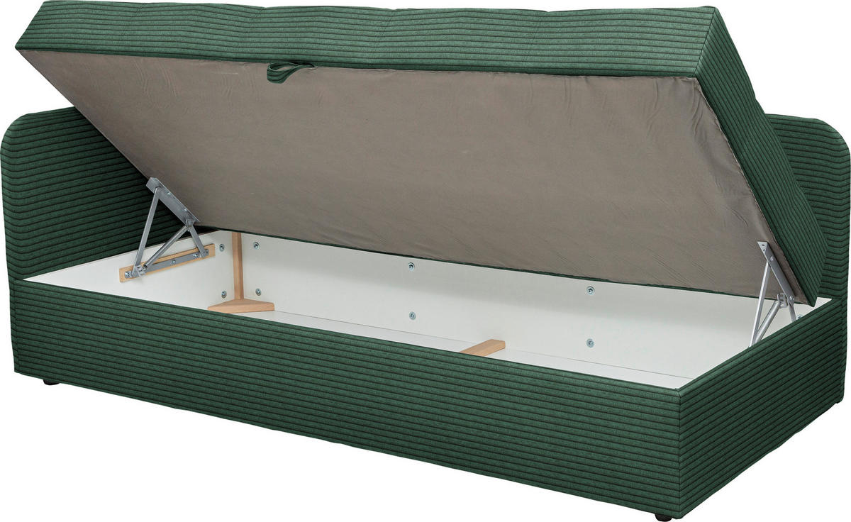 LIEGE Cord Grün  - Schwarz/Grün, Basics, Kunststoff/Textil (95/90/205cm) - Xora