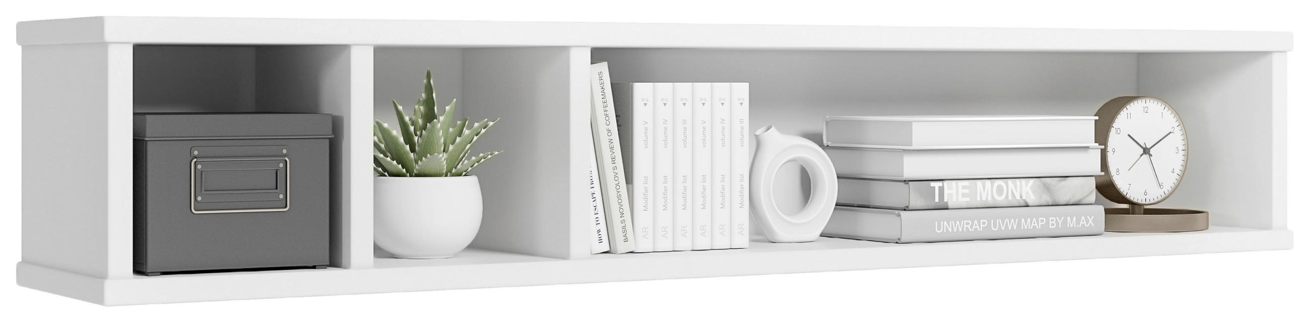 WANDREGAL Weiß  - Weiß, Design, Holzwerkstoff (110/19,6/20cm) - Stylife