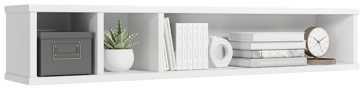 WANDREGAL Weiß  - Weiß, Design, Holzwerkstoff (110/19,6/20cm) - Stylife