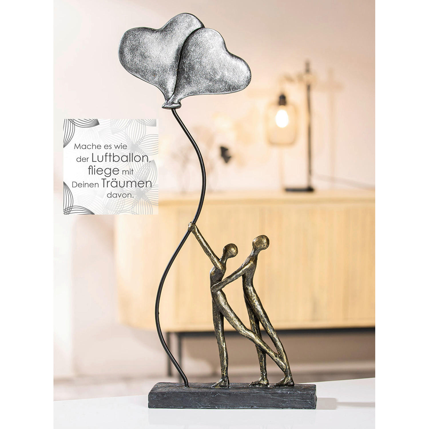 SKULPTUR - Bronzefarben, Basics, Kunststoff (20/48/7,5cm)