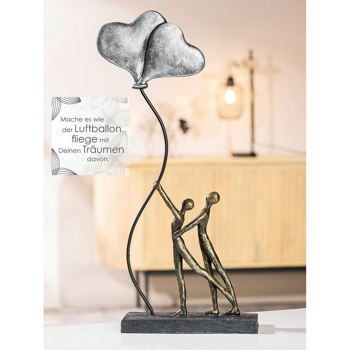 SKULPTUR - Bronzefarben, LIFESTYLE, Kunststoff (20/48/7.5cm)