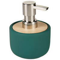 SEIFENSPENDER  - Dunkelgrün/Braun, Basics, Holz/Keramik (9,5/12/9,5cm) - Sadena