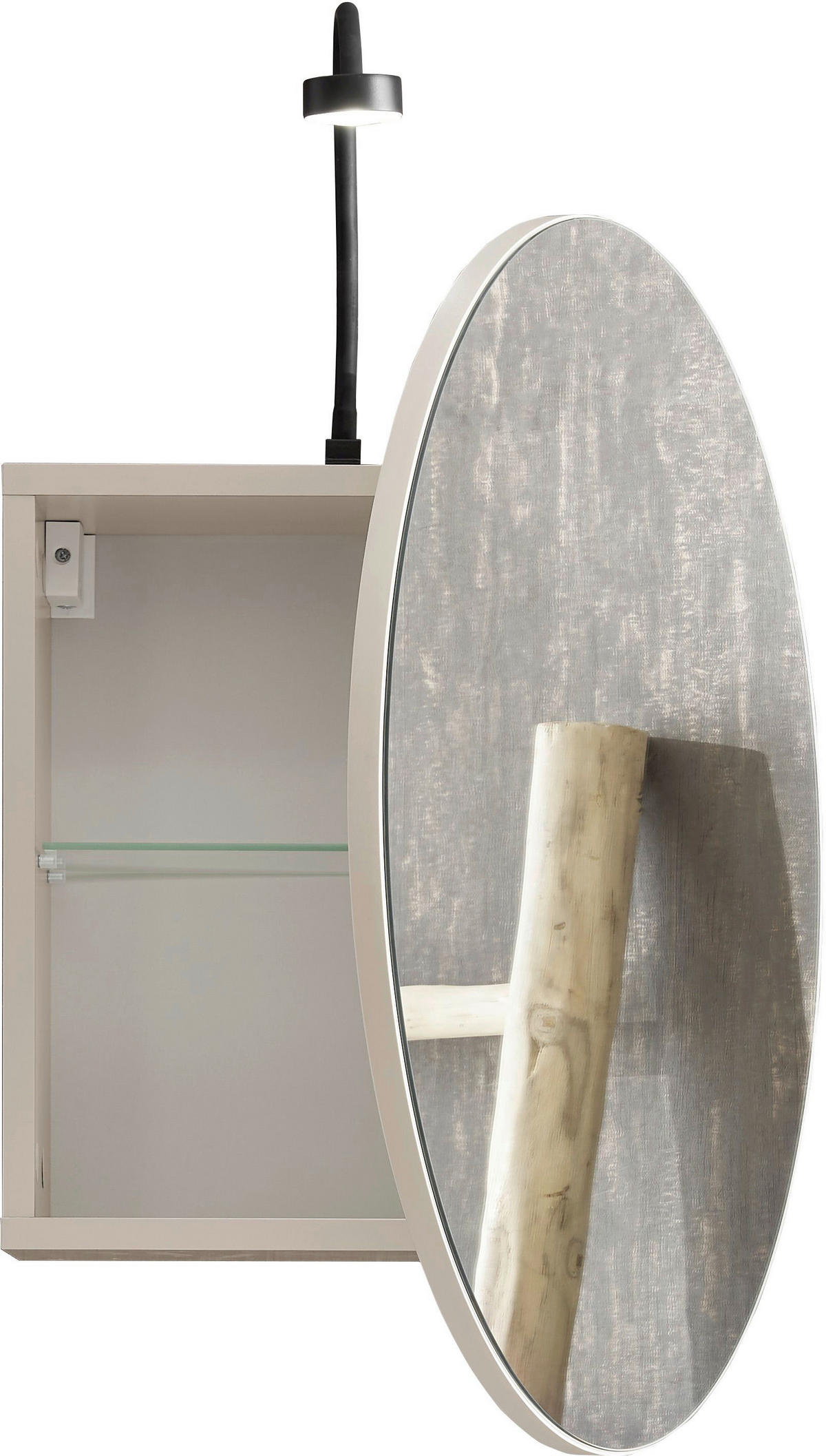 TÜKRÖS SZEKRÉNY 60/60/20 cm  - kasmírszínű, Lifestyle, faalapú anyag/Üveg (60/60/20cm) - home24