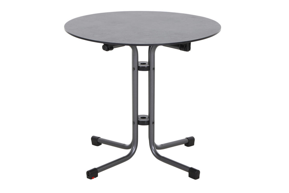 GARTENGARNITUR 3-teilig Stahl  - Anthrazit, Basics, Kunststoff/Metall (80/80/80cm) - Siena Garden