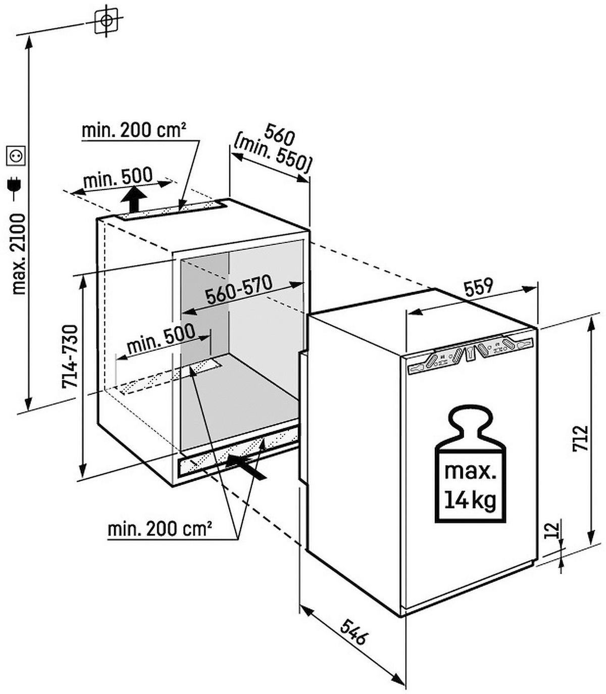 EINBAUGEFRIERSCHRANK IFNd 3503  - Weiß, Basics, Kunststoff/Metall (55,9/71,2/54,6cm) - Liebherr