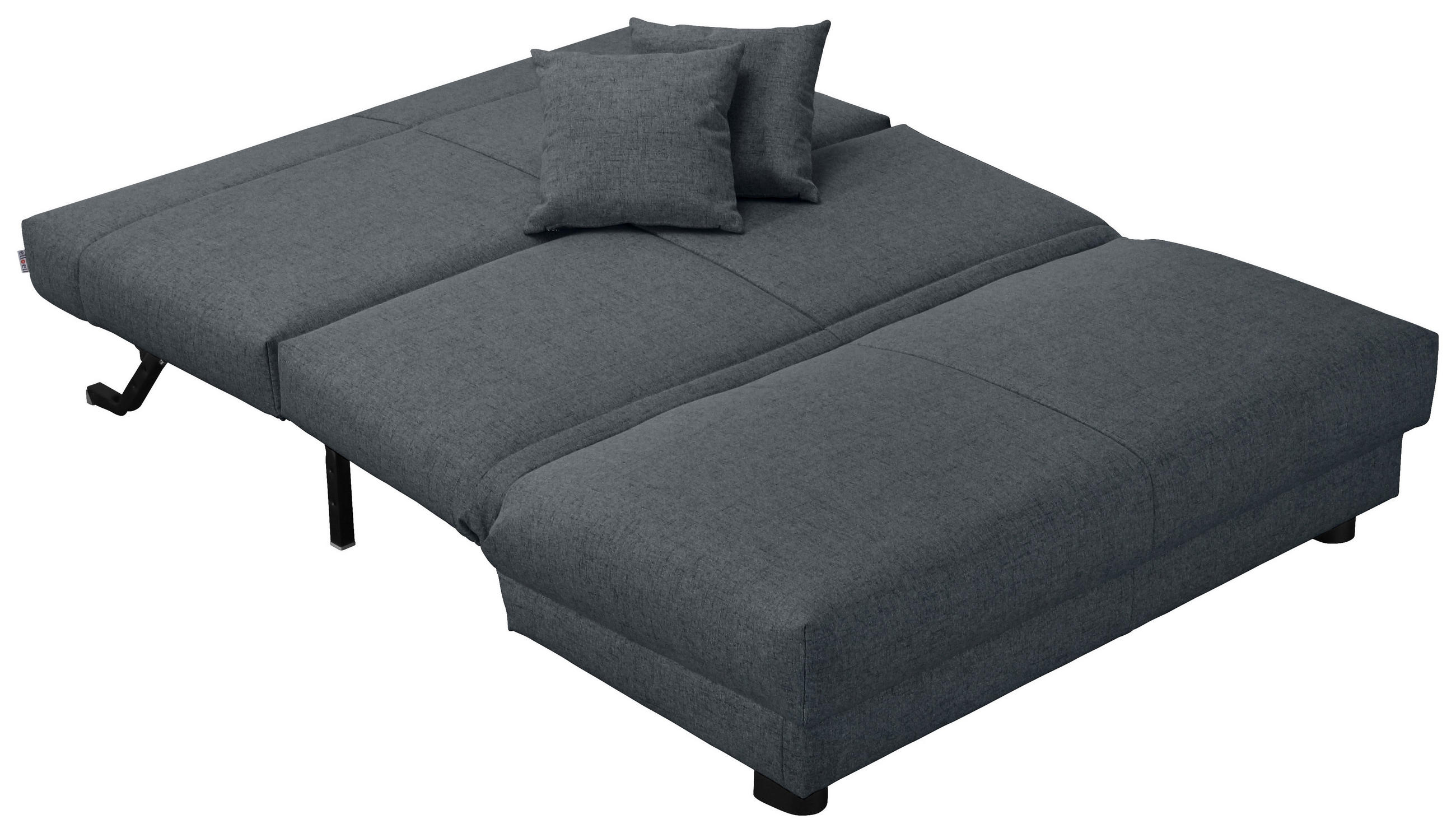 SCHLAFSOFA Flachgewebe Blau  - Blau/Schwarz, Design, Textil/Metall (145/85/100cm) - Carryhome