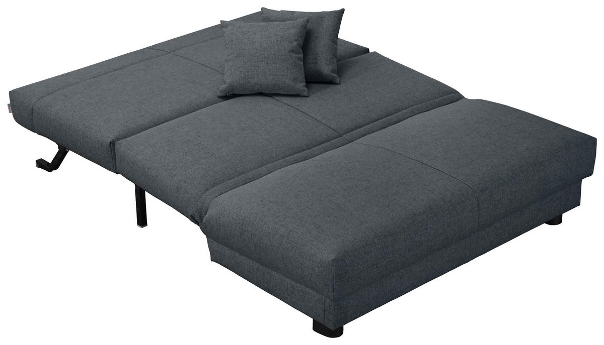 SCHLAFSOFA Flachgewebe Blau  - Blau/Schwarz, Design, Textil/Metall (145/85/100cm) - Carryhome