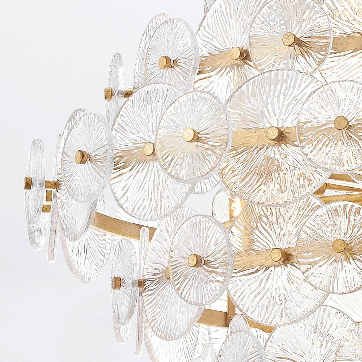 KRONLEUCHTER Rene 79,4/74,7/74,7 cm  - Messingfarben, KONVENTIONELL, Glas/Metall (79,4/74,7/74,7cm) - Elstead Lighting