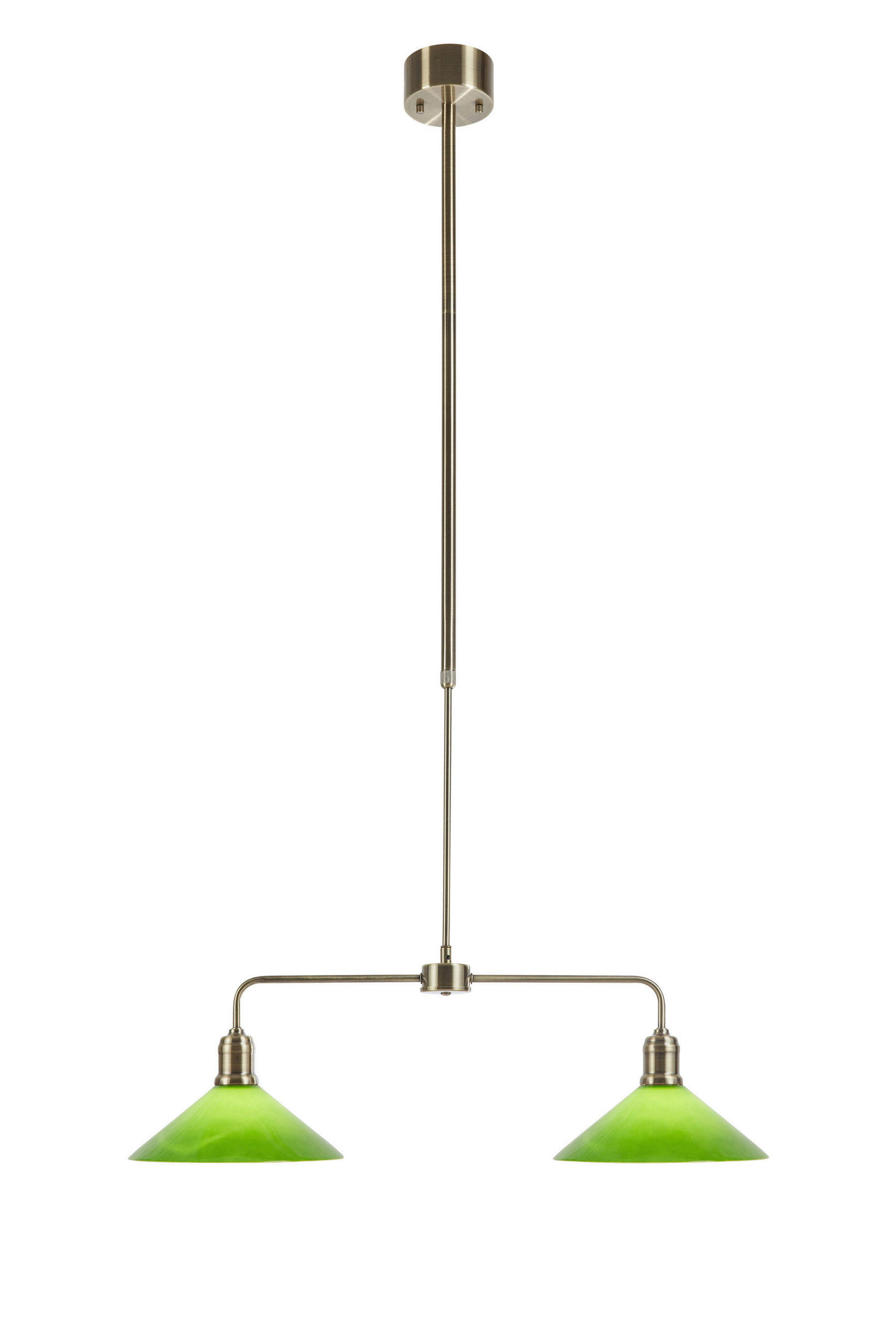 PENDELLEUCHTE Vela 25/148/75 cm  - Messingfarben/Grün, Basics, Metall (25/148/75cm) - Markslöjd