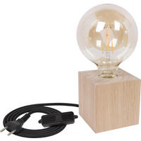 TISCHLEUCHTE Cubo 9/9 cm  - Eichefarben, Basics, Holz (9/9cm)