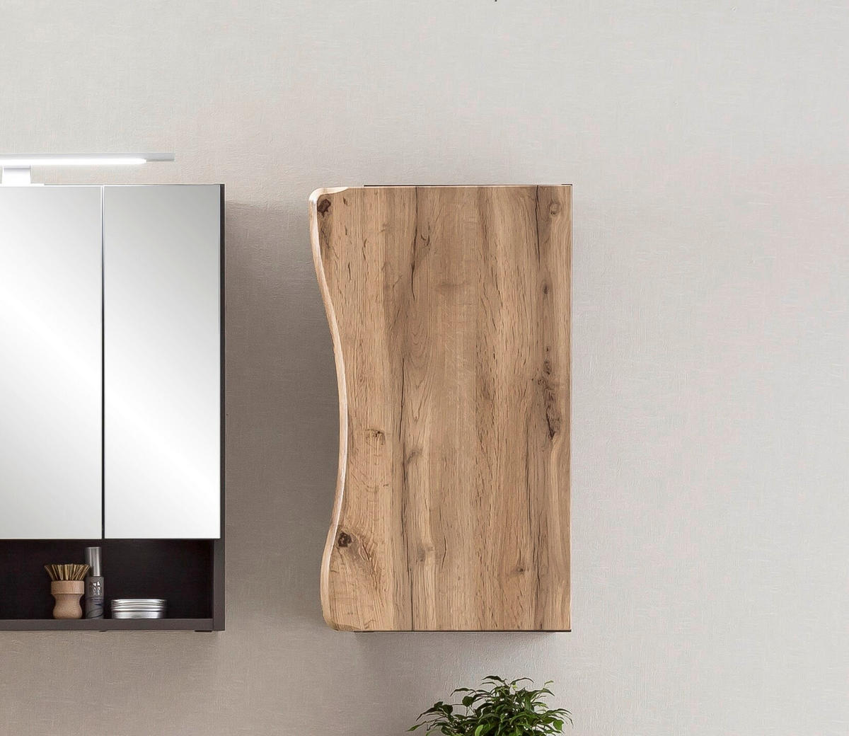 HÄNGESCHRANK 30/64/20 cm  - Eiche Wotan/Graphitfarben, Natur, Holzwerkstoff (30/64/20cm) - Xora