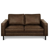 DVOSJED tekstil, koža  tamno smeđa    - tamno smeđa, Design, koža/tekstil (148/85/92cm) - Livetastic