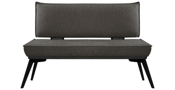 SITZBANK 173/90/65 cm Webstoff Schwarz Buche massiv  - Schwarz, Basics, Holz/Textil (173/90/65cm) - Carryhome