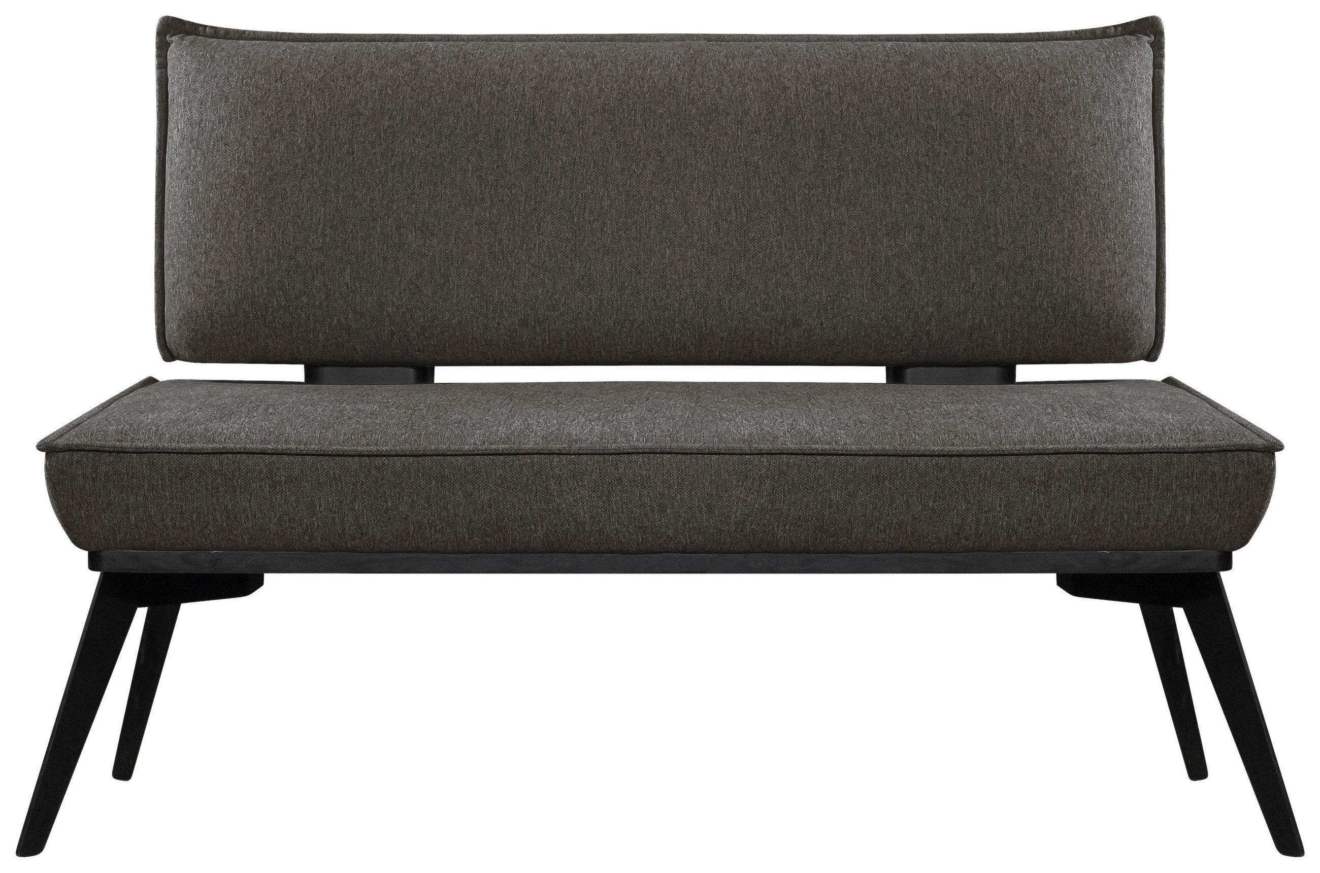 SITZBANK 153/90/65 cm Webstoff Schwarz Buche massiv  - Schwarz, Basics, Holz/Textil (153/90/65cm) - Carryhome