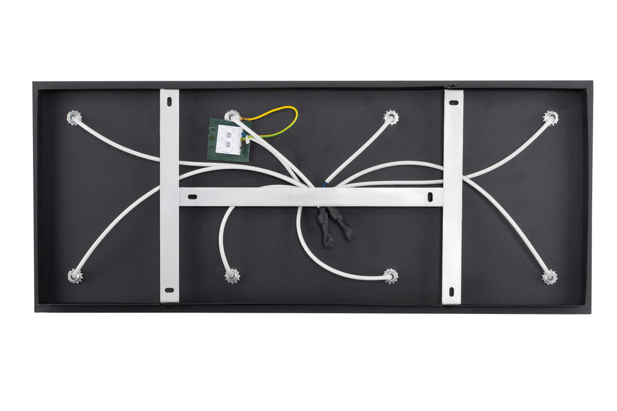 DECKENLEUCHTE 60/25/20 cm   - Schwarz, Design, Metall (60/25/20cm) - Collet's Monde