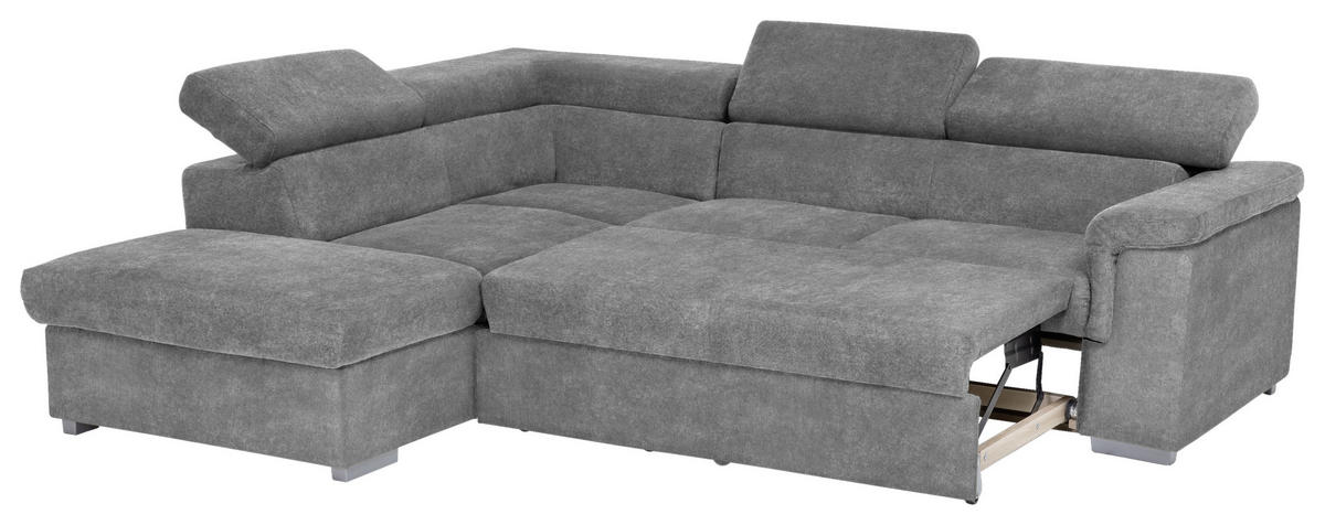 KUTNA GARNITURA drvo, tekstil  siva   - siva, Basics, drvo/tekstil (217/252cm) - MID.YOU