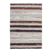 HANDVÄVD MATTA 80/150 cm  - vit/svart, Basics, textil (80/150cm) - Kayoom