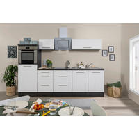 KÜCHENBLOCK 270 cm   in Weiß, Eichefarben  - Edelstahlfarben/Eichefarben, Basics, Holzwerkstoff/Metall (270cm) - Respekta
