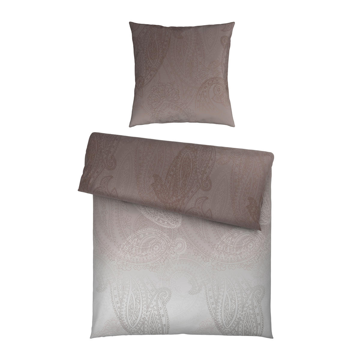 BETTWÄSCHE Satin 135/200 cm  - Taupe, Textil (135/200cm) - Novel