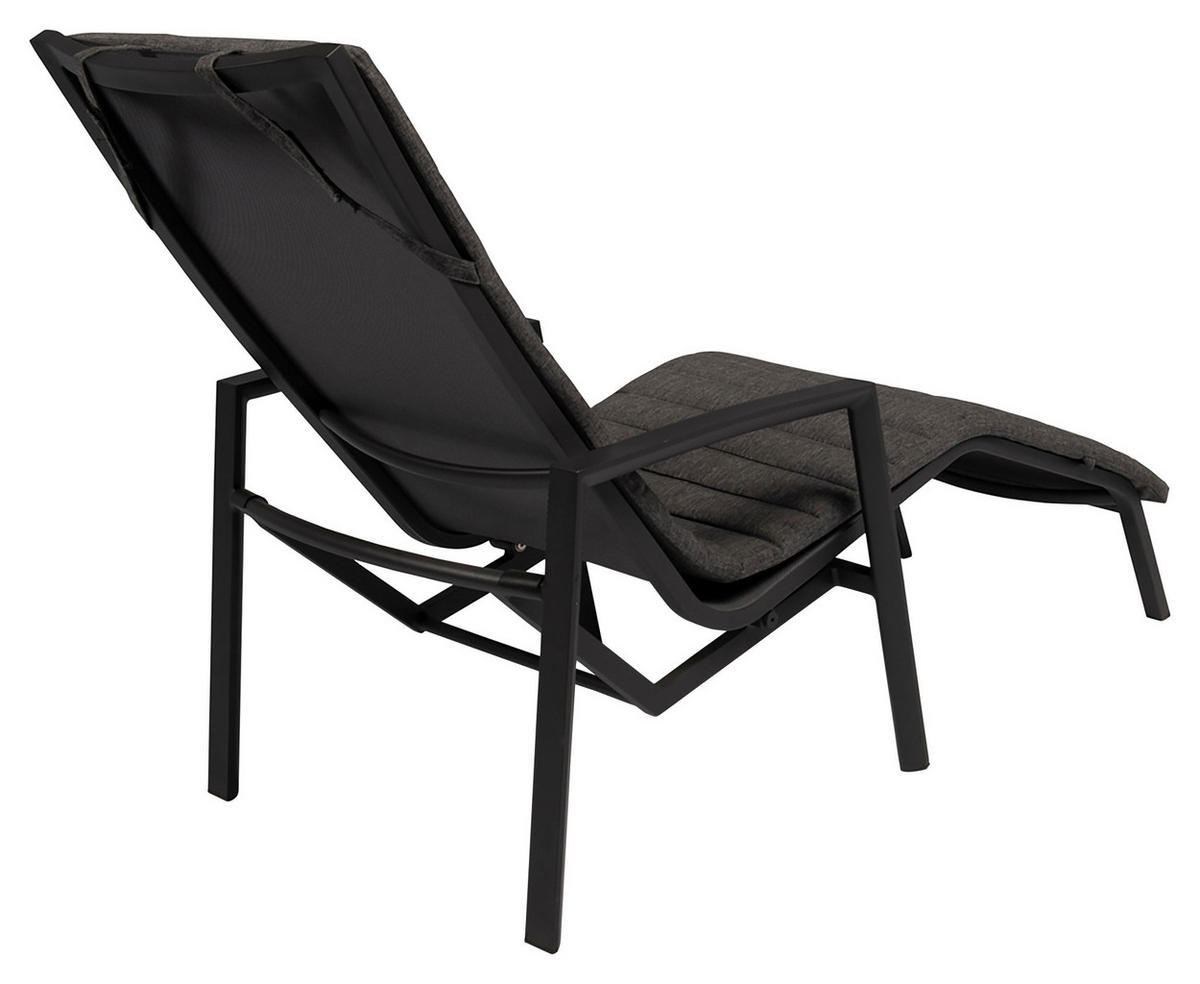 GARTENLIEGE  - Anthrazit, Basics, Textil/Metall (180/55/69cm) - Tierra Outdoor