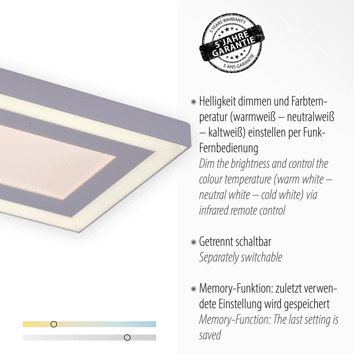 LED-DECKENLEUCHTE Edging 100/11,8/6 cm   - Weiß, Basics, Kunststoff/Metall (100/11,8/6cm)