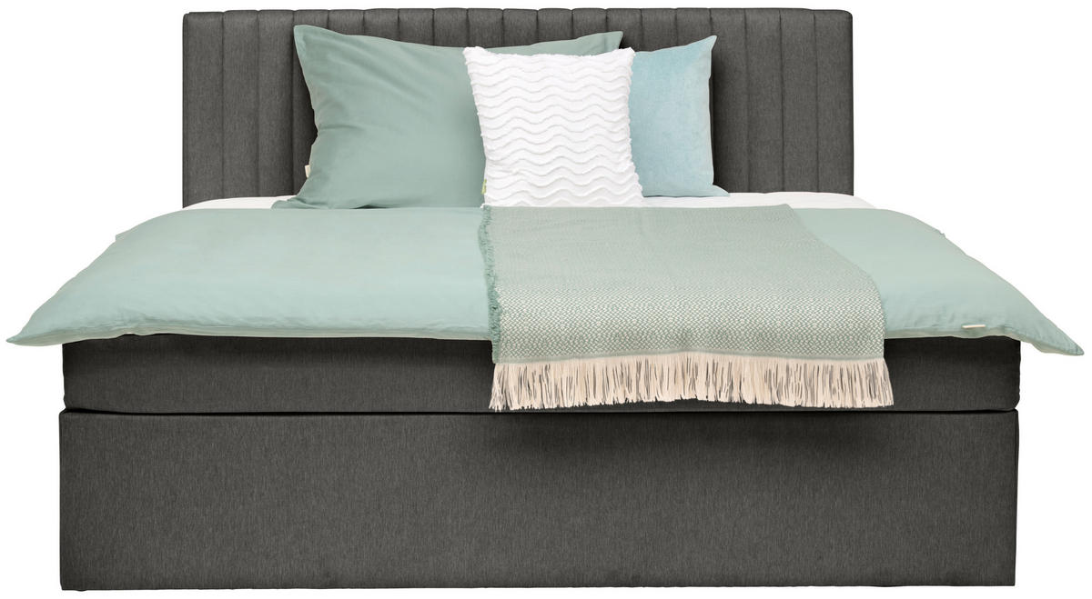 BOXBETT 180/200 cm,  in Dunkelgrau,  {item.attr('349-543‘),[, ]}{item.attr('328-587‘),[ ]} - Dunkelgrau, MODERN, Holz/Textil (180/200cm) - MID.YOU