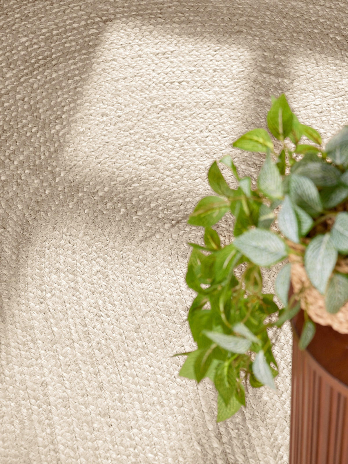 JUTETEPPICH 160/230 cm Jute Braided Weiß  - Weiß, Basics, Textil (160/230cm) - Hanse Home