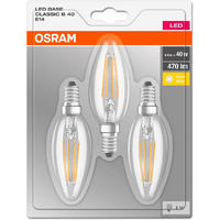 LED ŽARULJA, 3 KOM  - prozirno, Basics, staklo (1cm) - Osram