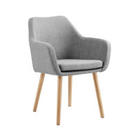 ARMLEHNSTUHL  in Struktur  - Hellgrau/Naturfarben, MODERN, Holz/Textil (62/84/60cm) - Livetastic