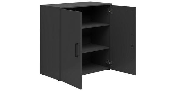 KOMMODE in 80/83/40 cm - Anthrazit/Schwarz, MODERN, Holzwerkstoff/Kunststoff (80/83/40cm) - Carryhome