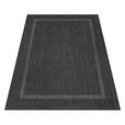 FLACHWEBETEPPICH 60/100 cm Relax Schwarz  - Schwarz, Basics, Textil (60/100cm) - Novel