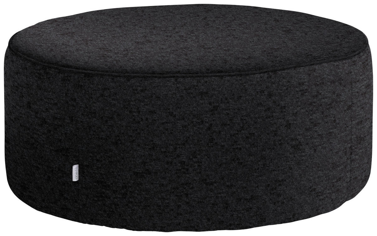 HOCKER in Textil Anthrazit  - Anthrazit, Design, Textil (80/33/80cm) - Belluti