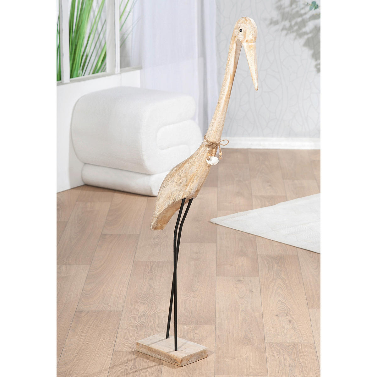 DEKOVOGEL - Beigebraun/Schwarz, Basics, Holz/Metall (43/112/13cm)