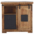 KOMMODE  in 90/85/45 cm  - Schwarz/Naturfarben, LIFESTYLE, Holz/Metall (90/85/45cm) - Landscape