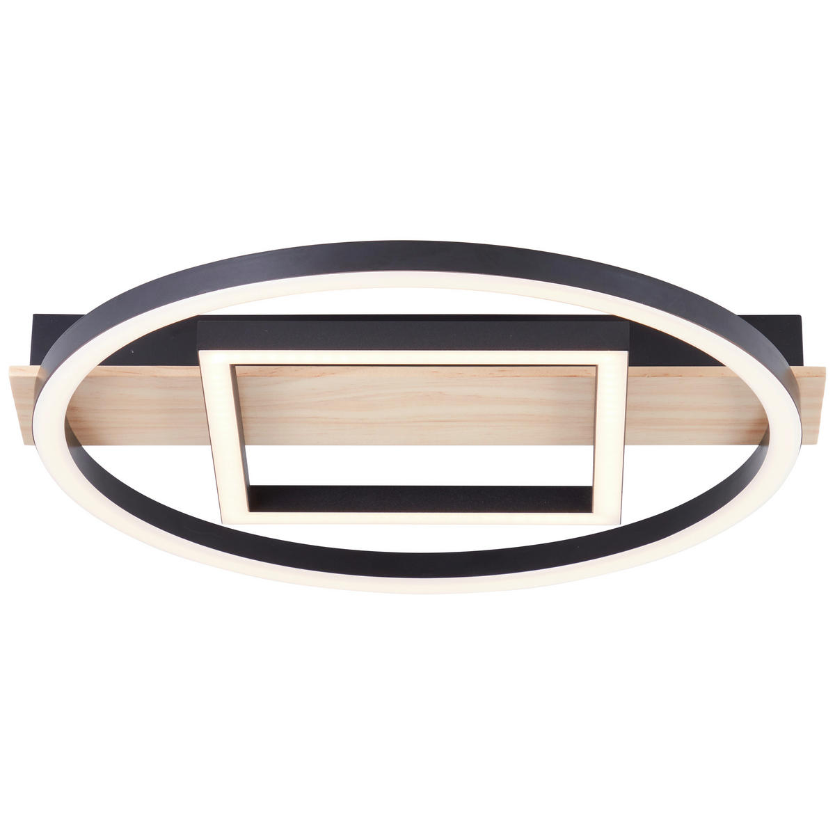 LED-PANEEL  - Schwarz/Braun, Design, Holz/Kunststoff (5/39/37cm) - Brilliant
