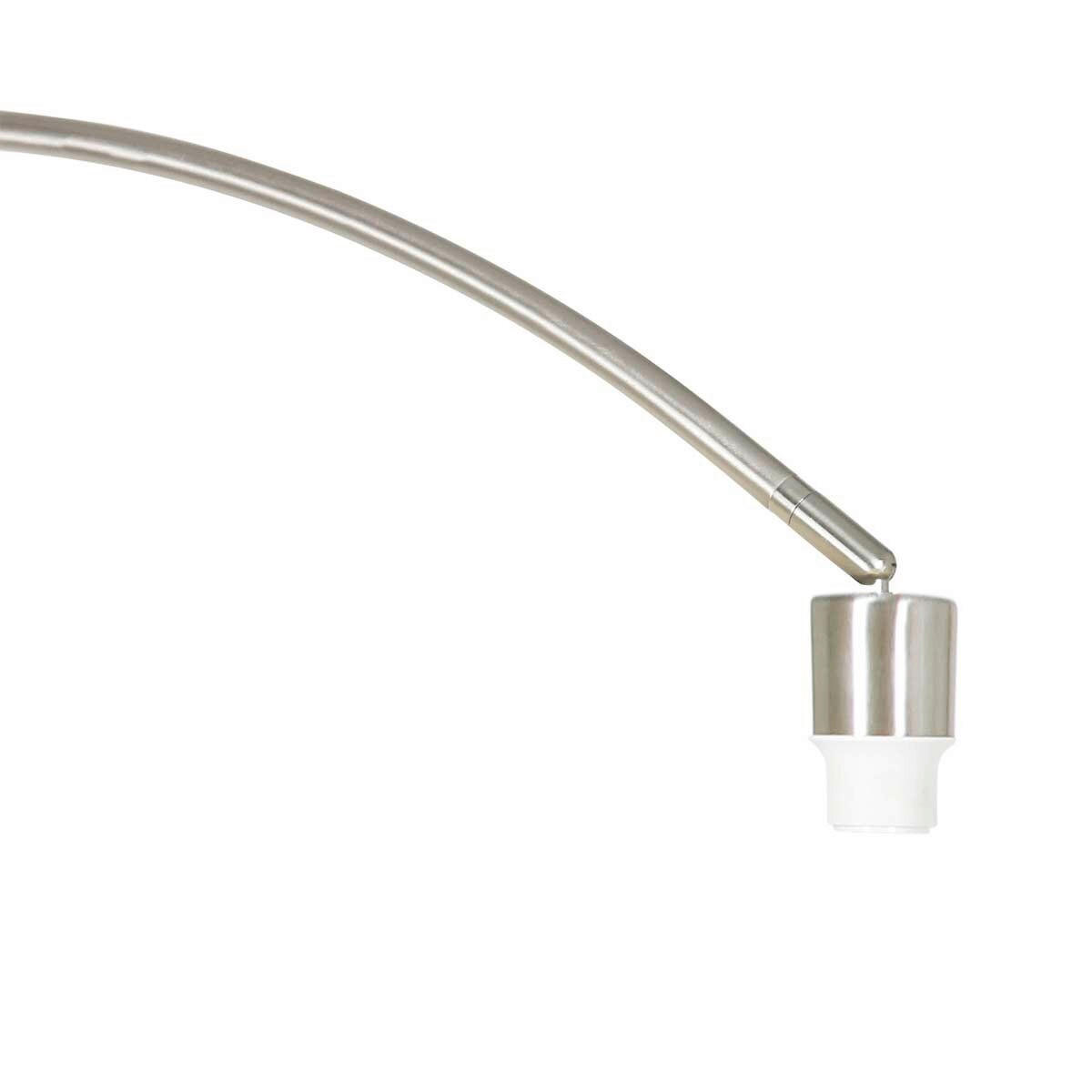 STEHLEUCHTE 40/185/172 cm  - Silberfarben/Weiß, Trend, Glas/Metall (40/185/172cm)