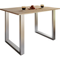 ESSTISCH in Holzwerkstoff   - Silberfarben/Sonoma Eiche, Basics, Holzwerkstoff (110/80/76cm) - MID.YOU