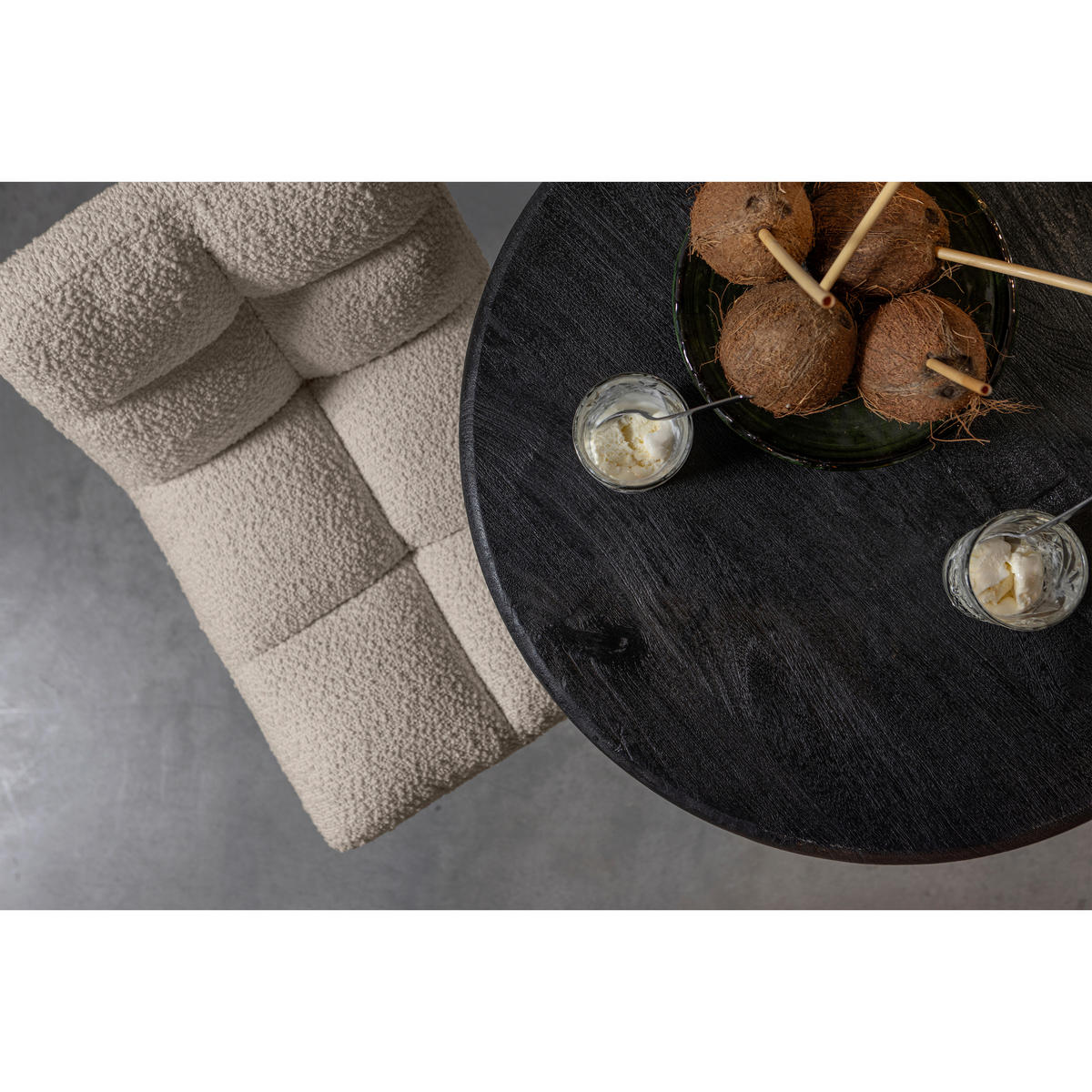 BARHOCKER-SET in Sandfarben  - Sandfarben/Schwarz, Design, Textil/Metall (44/114/58cm) - Livetastic