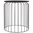 BEISTELLTISCH Schwarz rund  - Schwarz, Design, Holzwerkstoff/Metall (44/50cm) - Ambia Home