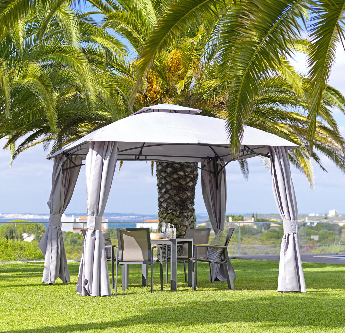 PAVILJON - siva/antracit, Osnovno, tekstil/metal (400/270/300cm) - Ambia Garden