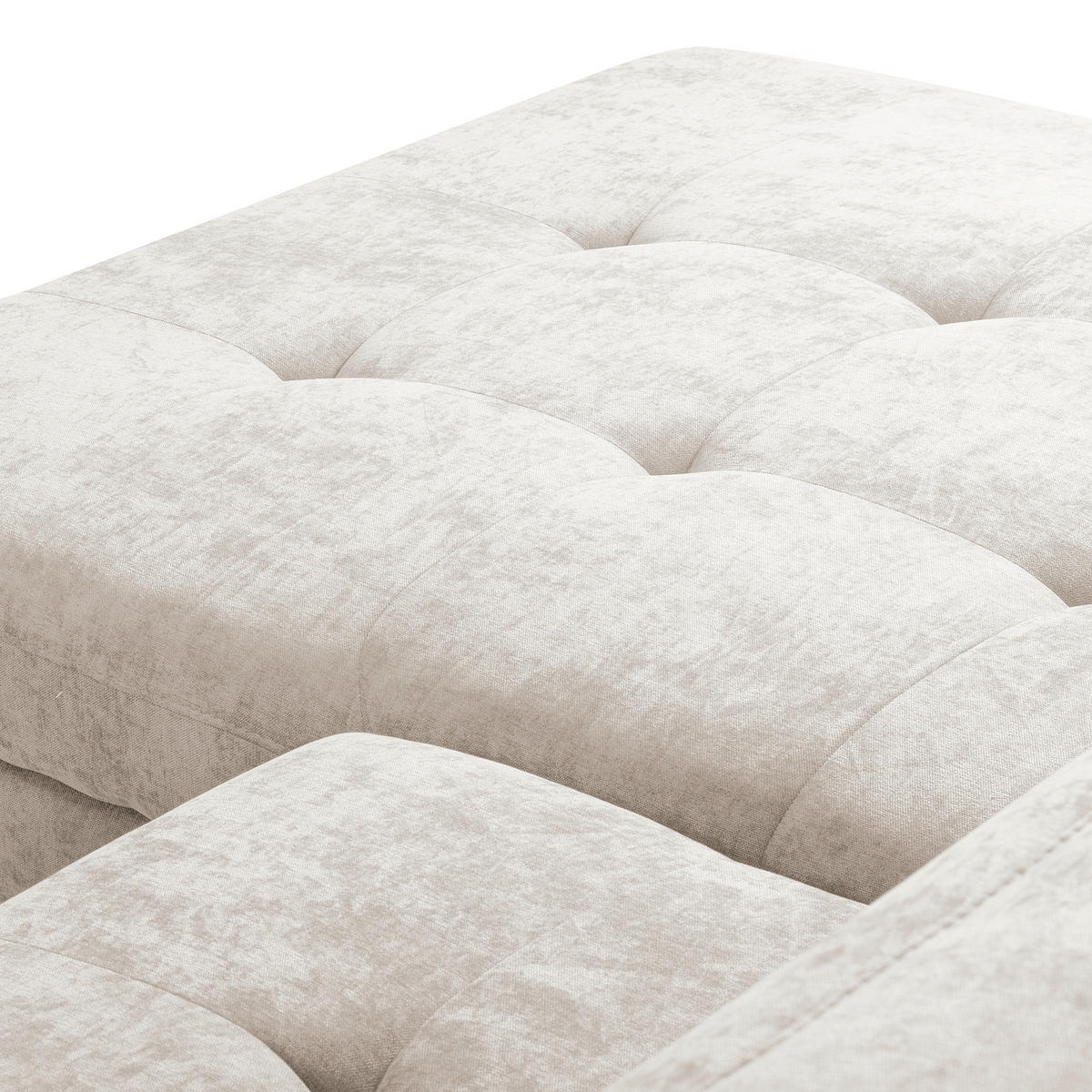 ECKSOFA  Webstoff Sandfarben  - Sandfarben/Schwarz, Design, Textil/Metall (195/268cm) - Livetastic