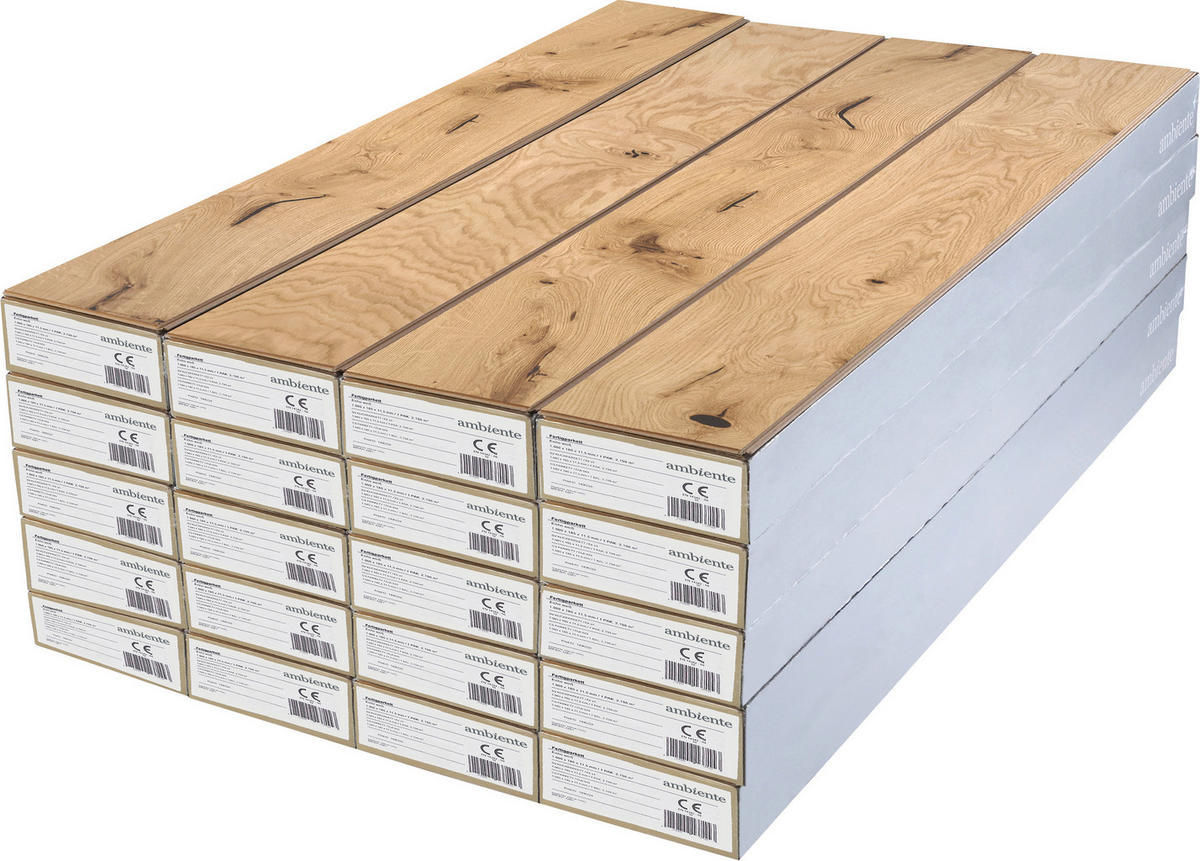 LANDHAUSDIELE Eiche Country  per  m² - Eichefarben, KONVENTIONELL, Holz (220/18/0,13cm) - Ambiente