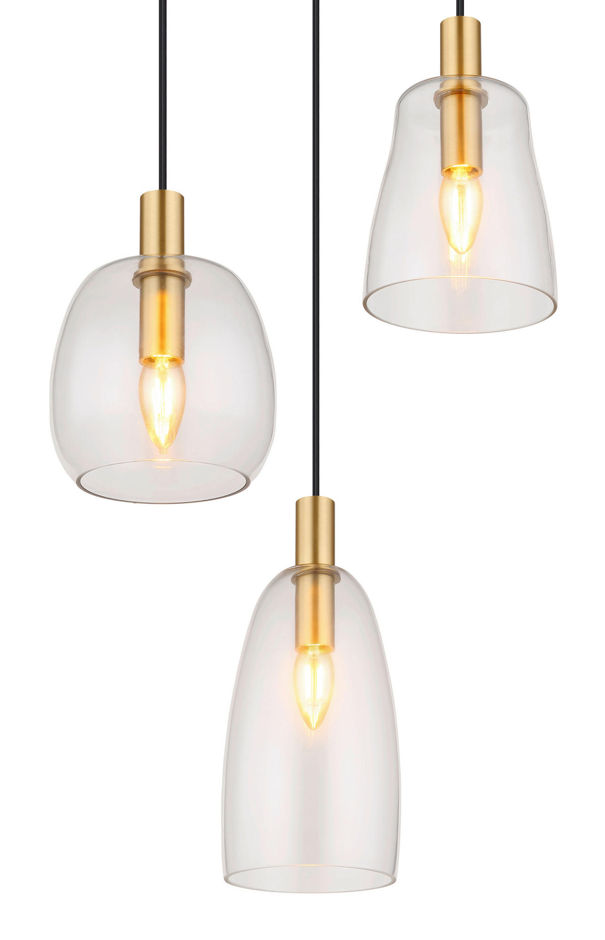 LAMPĂ SUSPENDATĂ 43/150 cm  - alămiu, Konventionell, sticlă/metal (43/150cm) - Globo