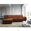 ECKSOFA in Struktur, Plüsch Rostfarben  - Rostfarben/Schwarz, Design, Textil/Metall (201/274cm) - MID.YOU