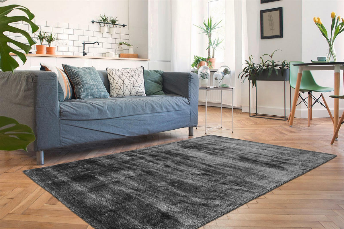 TEPPICH 120/170 cm Village 125 Graphit Graphitfarben  - Graphitfarben, KONVENTIONELL, Textil (120/170cm)