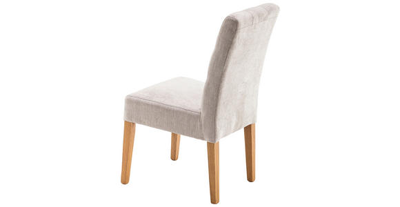 STUHL Webstoff Beige - Eichefarben/Beige, KONVENTIONELL, Holz/Textil (48/95/61cm) - Carryhome