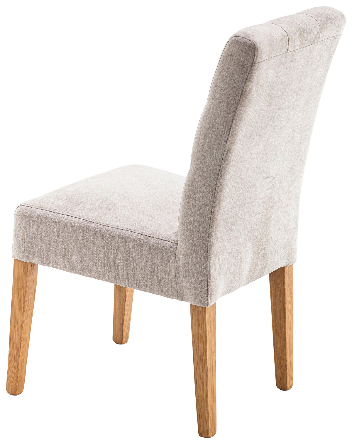 STUHL Webstoff Beige  - Eichefarben/Beige, KONVENTIONELL, Holz/Textil (48/95/61cm) - Carryhome