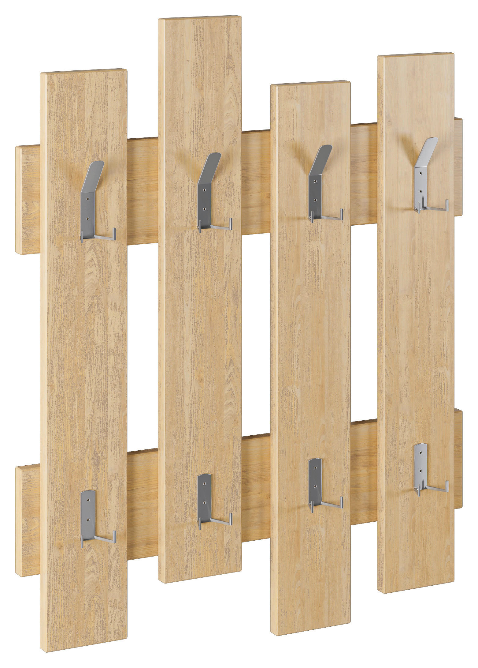 Livetastic Wandgarderobe Eiche 64x81x4 cm